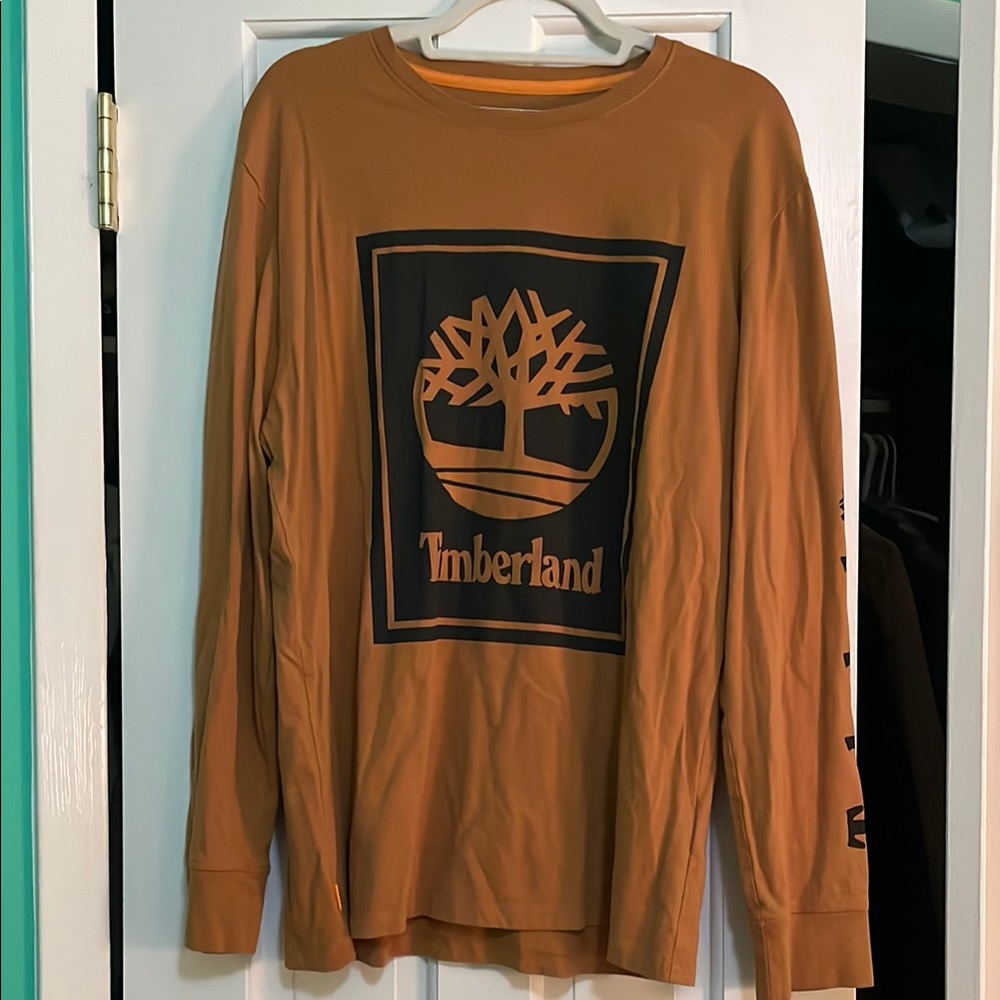Timberland Tan Graphic Long Sleeve Tee